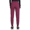 image:imageCherokee Infinity Womens Mid Rise Jogger Scrub Pants RibKnit Waist 6 Pockets 360 Stretch MoistureWicking  CK080AWine