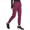 image:imageCherokee Infinity Womens Mid Rise Jogger Scrub Pants RibKnit Waist 6 Pockets 360 Stretch MoistureWicking  CK080AWine