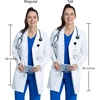 image:imageCherokee Lab Coat Women 28 amp 30 Medical Scrub Consultation Lab Coat Long Sleeve with 3 Pockets Easy Care  CK451White