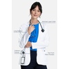 image:imageCherokee Lab Coat Women 28 amp 30 Medical Scrub Consultation Lab Coat Long Sleeve with 3 Pockets Easy Care  CK451White