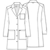 image:imageCherokee Project Lab Coat For Women 37 3 Pockets Modern FitWhite