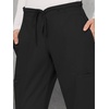 image:imageCherokee WW Revolution Scrub Pants for Women Mid Rise Flare Pant 5 PocketsBlack