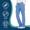 image:imageCherokee WW Revolution Scrub Pants for Women Mid Rise Flare Pant 5 PocketsBlue