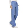 image:imageCherokee WW Revolution Scrub Pants for Women Mid Rise Flare Pant 5 PocketsCiel