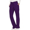 image:imageCherokee WW Revolution Scrub Pants for Women Mid Rise Flare Pant 5 PocketsEggplant