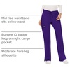 image:imageCherokee WW Revolution Scrub Pants for Women Mid Rise Flare Pant 5 PocketsGrape