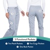 image:imageCherokee WW Revolution Scrub Pants for Women Mid Rise Flare Pant 5 PocketsGrey