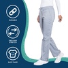image:imageCherokee WW Revolution Scrub Pants for Women Mid Rise Flare Pant 5 PocketsGrey