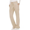 image:imageCherokee WW Revolution Scrub Pants for Women Mid Rise Flare Pant 5 PocketsKhaki