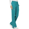 image:imageCherokee WW Revolution Scrub Pants for Women Mid Rise Flare Pant 5 PocketsTeal Blue