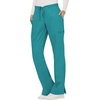 image:imageCherokee WW Revolution Scrub Pants for Women Mid Rise Flare Pant 5 PocketsTeal Blue