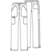 image:imageCherokee WW Revolution Scrub Pants for Women Mid Rise Flare Pant 5 PocketsWhite