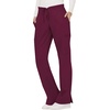image:imageCherokee WW Revolution Scrub Pants for Women Mid Rise Flare Pant 5 PocketsWine
