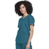 image:imageCherokee WW Revolution Scrub Tops Women V Neck Tuckable Shirt 1 PocketCaribbean Blue