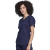 image:imageCherokee WW Revolution Scrub Tops Women V Neck Tuckable Shirt 1 PocketNavy