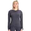 image:imageCherokee Infinity Long Sleeve Underscrubs for Women Round Neck TopPewter