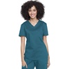 image:imageCherokee WW Revolution Scrub Tops Women V Neck Tuckable Shirt 1 PocketCaribbean Blue