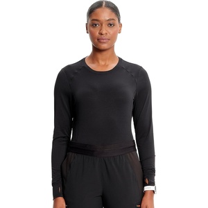 image:imageCherokee Infinity Long Sleeve Underscrubs for Women Round Neck TopBlack