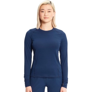 image:imageCherokee Infinity Long Sleeve Underscrubs for Women Round Neck TopNavy