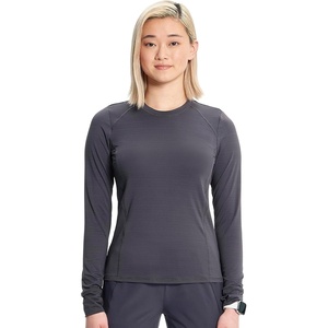 image:imageCherokee Infinity Long Sleeve Underscrubs for Women Round Neck TopPewter
