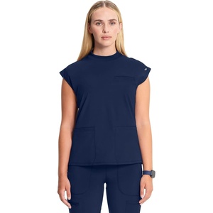 image:imageCherokee Infinity Scrub Tops Women Mock Neck Dolman Sleeves Nurse ShirtNavy