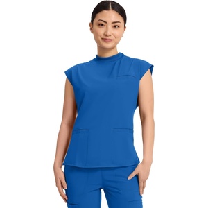 image:imageCherokee Infinity Scrub Tops Women Mock Neck Dolman Sleeves Nurse ShirtRoyal