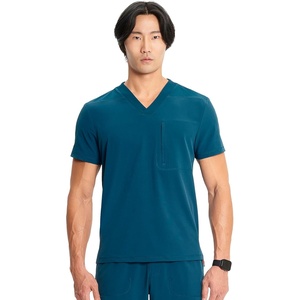 image:imageCherokee Infinity V Neck Mens Scrub Top 1 Pocket Classic FitCaribbean Blue