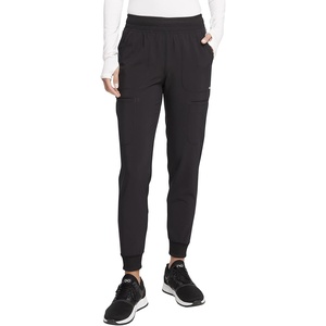 image:imageCherokee Infinity Womens Mid Rise Jogger Scrub Pants RibKnit Waist 6 Pockets 360 Stretch MoistureWicking  CK080ABlack