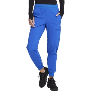 image:imageCherokee Infinity Womens Mid Rise Jogger Scrub Pants RibKnit Waist 6 Pockets 360 Stretch MoistureWicking  CK080ARoyal