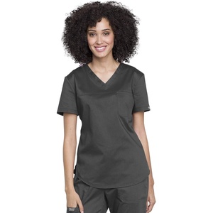 image:imageCherokee WW Revolution Scrub Tops Women V Neck Tuckable Shirt 1 PocketPewter